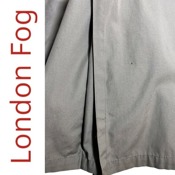 LONDON FOG Vintage Green Longline Trench Coat Wool Lining British Classic, 14 - Picture 12 of 14
